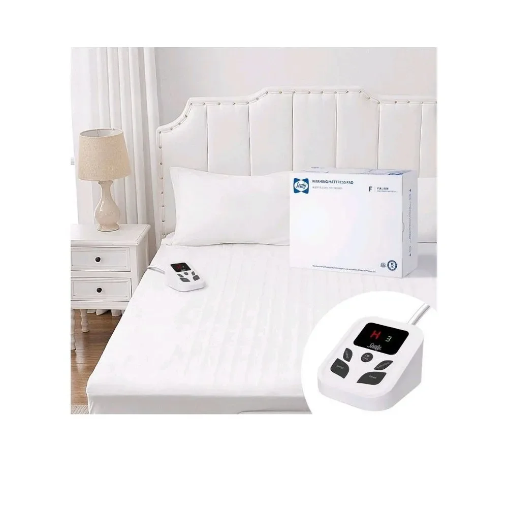 Sealy Heated Mattress Pad Full Size with 10 Heated Settings | Electric Mattre...